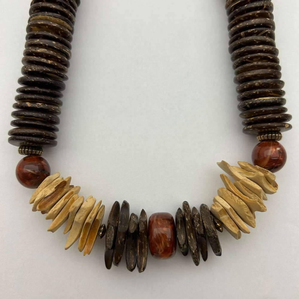 Vintage Stacked Shell Necklace